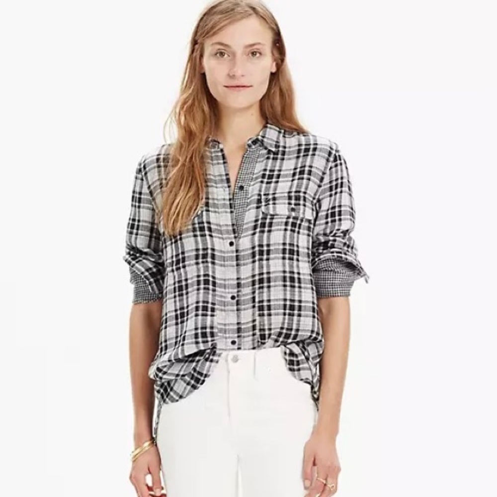 Madewell Ex-Boyfriend Plaid Shirt Size M